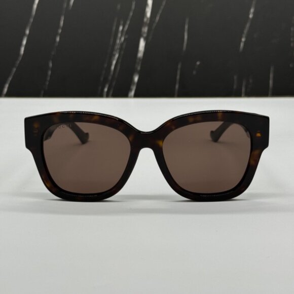 NEW GG1550SK 002 GUCCI HAVANA BROWN SQUARE WOMEN GUCCI SUNGLASSES - Picture 5 of 13